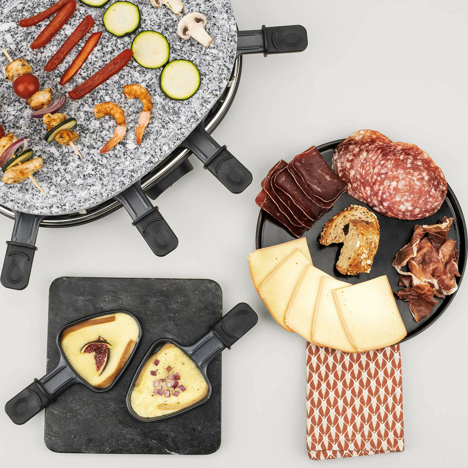 Nuestros productos > Cocina divertida > raclette con piedra naturel para 8  personas : Koenig - ES
