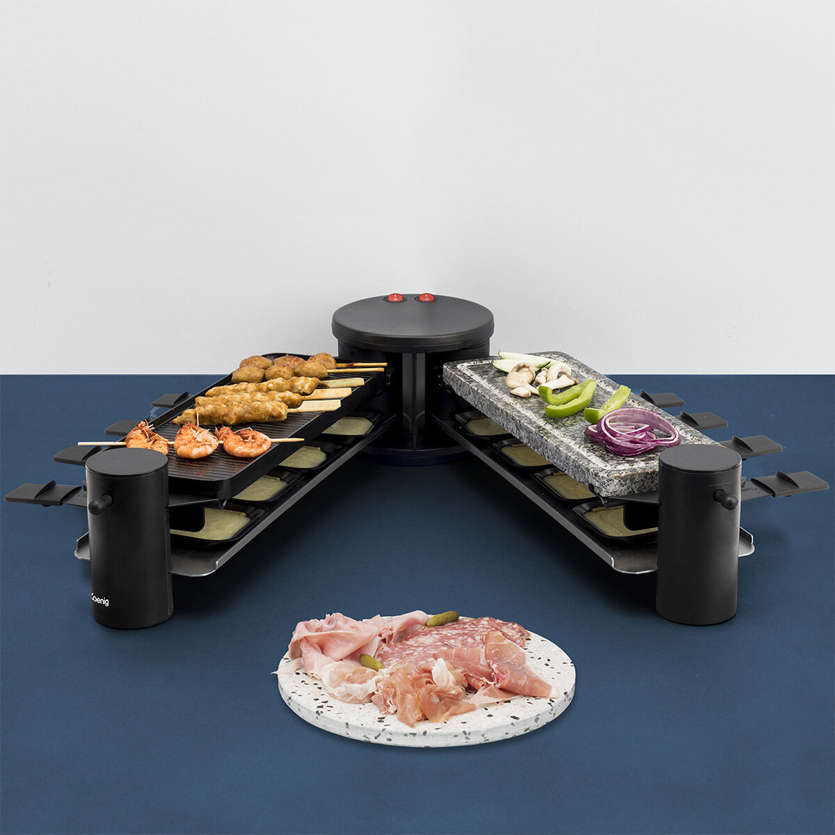 Nuestros productos > Cocina divertida > raclette-grill con piedra natural  para 4 personas : Koenig - ES