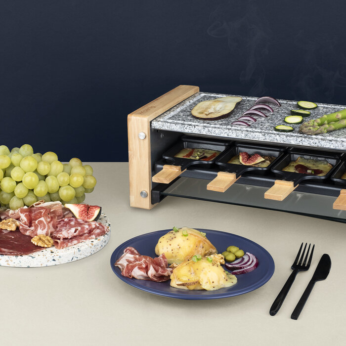 Nuestros productos > Cocina divertida > raclette-grill con piedra natural  para 4 personas : Koenig - ES