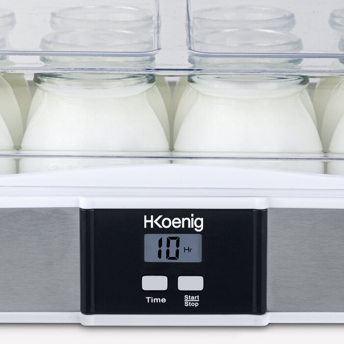 Juego de 12 tarros de cristal para yogurtera H.Koenig - Yogurtera