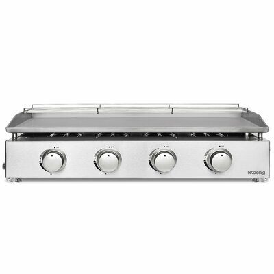 Plancha de gas con 4 quemadores